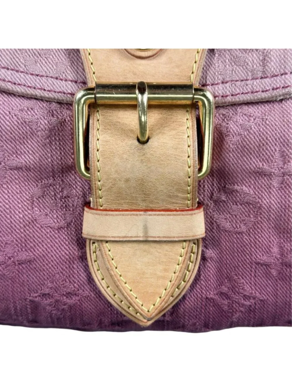 Louis Vuitton Sunray Handbag Monogram Denim Pink